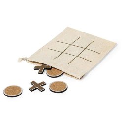 Juego de Tres en Raya Dam Electronics Corcho Natural 10 Piezas Funda Algodón