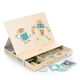 Juego Magnético Creación Robots Dam Electronics 37 Piezas Cartón Magnético