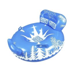 Colchoneta Hinchable Redonda Dam Electronics Respaldo Asas Nieve y Agua 115 cm