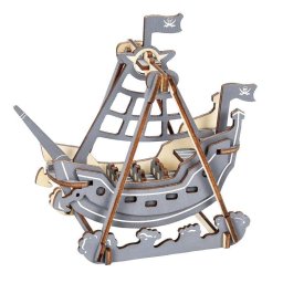 Puzzle 3D Dam Electronics Barco Pirata Madera 27 Piezas