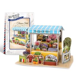 Puzle 3D Dam Electronics World Style Francia Puesto de Flores Tradicional 37 Piezas