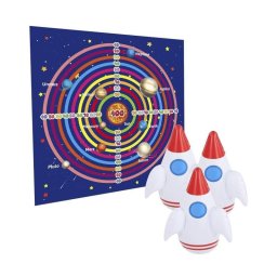 Juego de Puntería Espacial Dam Electronics con Manta Diana y 3 Cohetes Hinchables