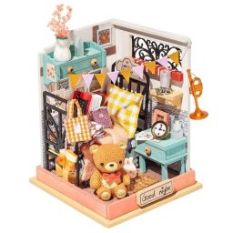 Casa de Muñecas Maqueta Dam Electronics Sweet Dream Dormitorio Madera 34 Piezas