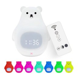 Reloj Despertador Dam Electronics Oso Polar Luz LED RGB Control Remoto 1200 mAh