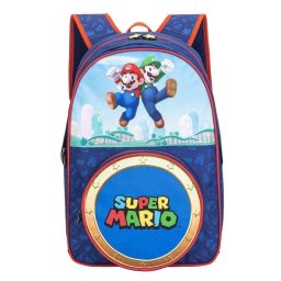 Mochila Dam Electronics Super Mario Poliéster Acolchada con Bolsillo Frontal Redondo