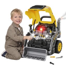 Juguete de Motor de Excavadora Aiyaplay con Vapor, Luces, Sonidos y 63 Piezas