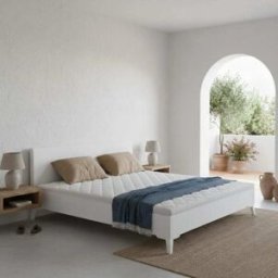Morfeo Canapé abatible blanco con patas, 90x200 cm, diseño slim