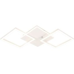Nettlife Adele - plafón led de metal, color blanco, 63 cm