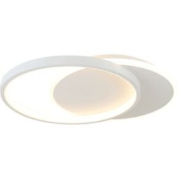 Nettlife Gretel - plafón led de metal, color blanco, 41 cm