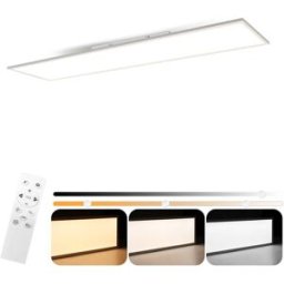 Nettlife Goodwin - plafón led de metal, color blanco, 100 cm