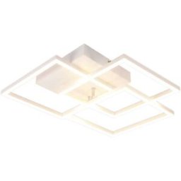 Nettlife Burton - plafón led de metal, color blanco, 40 cm
