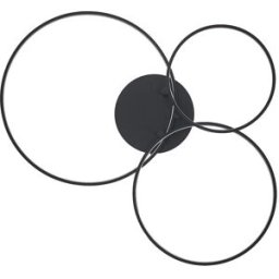 Lindby Lámpara de techo led negro
