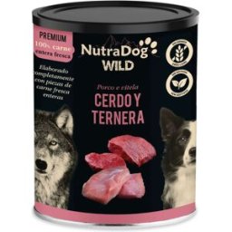NutraDog Wild Premium Cerdo y Ternera Lata para Perros 400 gr