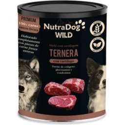 NutraDog Wild Premium Ternera con Cartílago Lata para Perros 400 gr