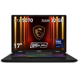 Portátil MSI Crosshair 17 HX AI D2XWGKG-029XES 17" Intel Core Ultra 9 275HX 32GB DDR5 1TB SSD RTX 5070 Wi-Fi 6E