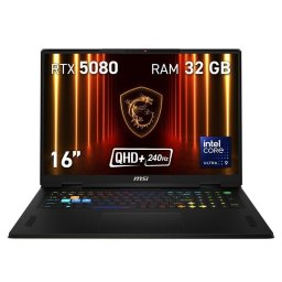 Portátil MSI Vector 16 HX AI A2XWIG-628XES 16" Intel Core Ultra 9 275HX 32GB 1TB SSD RTX 5080 FreeDOS RGB