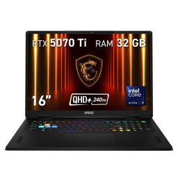 Portátil MSI Vector 16 HX AI A2XWHG-098XES 16" Intel Core Ultra 9 275HX 32GB 1TB SSD RTX 5070 Ti FreeDOS