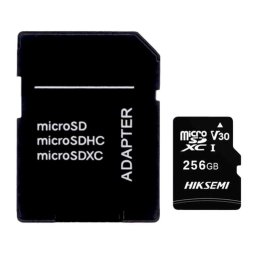 Tarjeta microSDXC Hikvision 256 GB C10 U1 V10 A1 con adaptador SD
