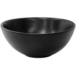 ECD Germany Lavabo negro sobremesa cerámica juego de desagüe sin rebosadero