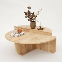Concept Usine Mesa de centro redonda de diseño en madera