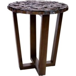 Wanderlust deco Mesa auxiliar de madera y madreperla d36 x 40h cm
