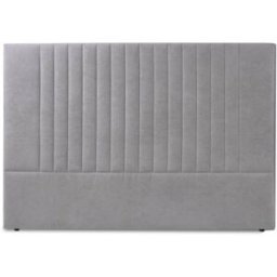 Home Heavenly Cabecero tapizado en tela gris con rayas verticales 160 x 6 x 120 cm