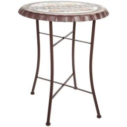 Wanderlust deco Mesa redonda de metal d60 x 71h cm