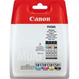 Cartuchos de Tinta Original Canon CLI-581 Multipack Negro/Cian/Magenta/Amarillo