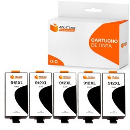 Pccom Essential HP 912XL Cartucho Tinta Compatible Negro Pack 5