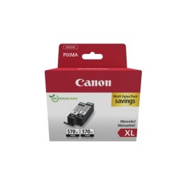 Cartucho de tinta Canon PGI-570XL Negro Pack 2 Alto Rendimiento Compatible PIXMA