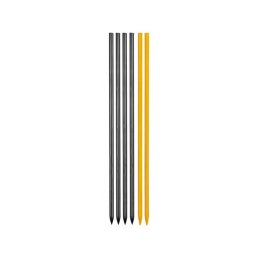 Lot De 6 Mines De Rechange Wolfcraft 5216000 Pour Crayon De Marquage En Trous Profonds, 2,8 Mm, Gris Et Jaune, Avec Étui De Protection