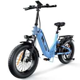 Bicicleta Eléctrica iScooter EB8 250 W Autonomía 144 km Neumáticos 20 x 4" Azul