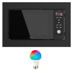 Microondas Encastrable Cecotec GrandHeat 2350 23L 900W Negro + Bombilla Inteligente Nivian NVS-BULB-RGBW-9E27-W