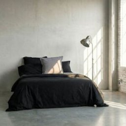 Happy Friday Funda nórdica 100% algodón negro 240x220 cm (cama 150/160)