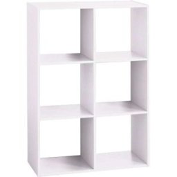 WellHome Estante de madera blanco 68x32x101