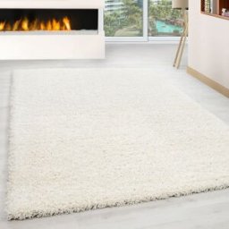 Nazar Alfombra de interior de pelo largo crema-120x120