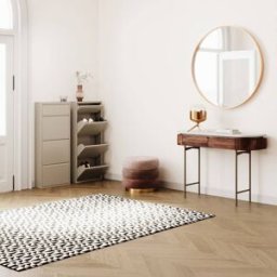 Kare Design Zapatero de 4 compartimientos crema
