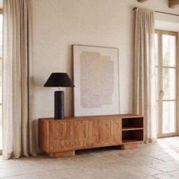 Maisons du Monde Mueble TV de acacia de 175 cm