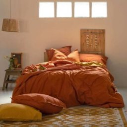 Happy Friday Funda nórdica 100% algodón terracota 240x220 cm (cama 150/160)