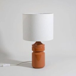 Maisons du Monde Lámpara de mesa de acero marrón