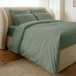 Morphea Funda nórdica de algodón verde 200x200 cm