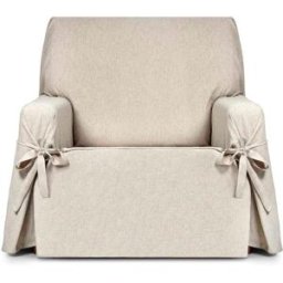 Eysa Funda de sillón hidrófugo 1 plaza con lazos crudo 80-120 cm