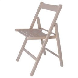 WellHome Silla de madera de haya blanco 43x47x79 cm