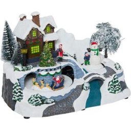WellHome Casa navideña de plastico multicolor 29x15x16 cm