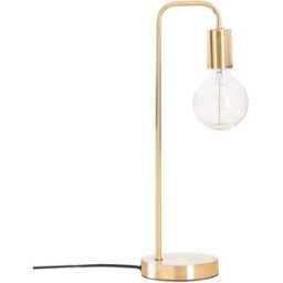WellHome Lámpara de mesa de hierro fundido en oro 13x13x45 cm