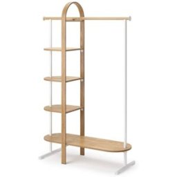 Umbra Perchero de madera blanco de 106 x 39 x 167 cm