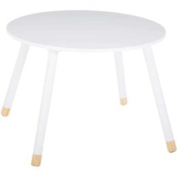 WellHome Mesa infantil de madera en blanco 60x60x43cm