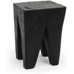 MOYCOR Taburete madera negro 30x30x40 cm