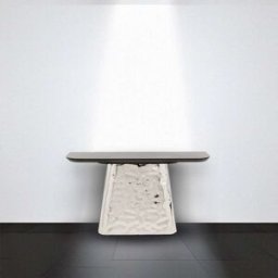 Kare Design Consola de acero y MDF, negro y plata 138 x 76 cm