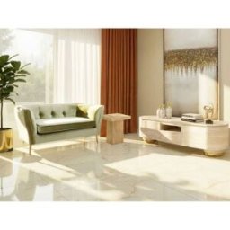 Kare Design Mueble de tv 2 puertas y 1 cajón de cerámica beige 160x45 cm